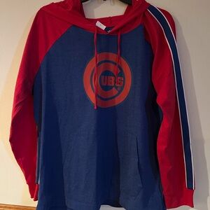 Ladies Chicago Cubs Red and Blue Hoodie, size XXL